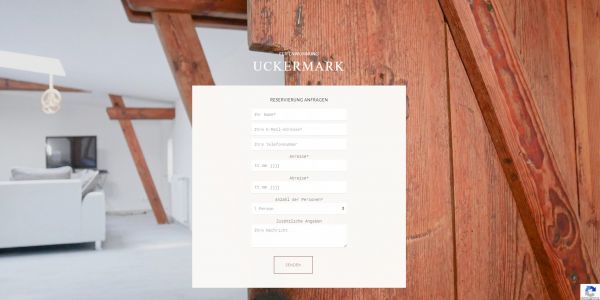 Screenshot der Webseite ferienwohnung-uckermark.com